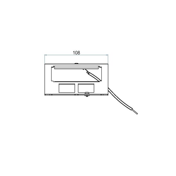Produktbild UBD 130 190  -  Steckdoseneinsatz mit 2x 45x45- und 2x MH-Ausschnitten, leer
